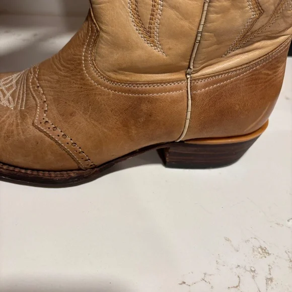 Women’s Innovacion Brown Leather Cowboy  Western Heart Boots sz 26/9 Modelo 1820 - Picture 5 of 16